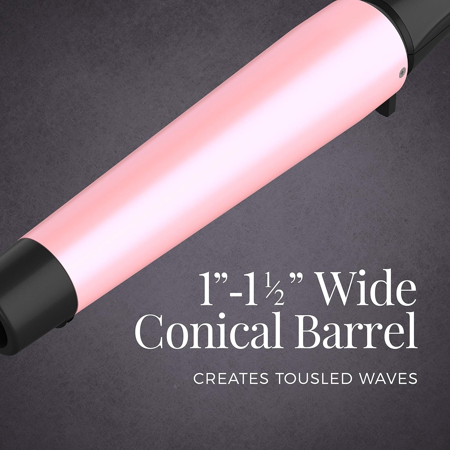 imageRemington CI9538 Pro 115 Pearl Ceramic Conical Curling Wand Digital Controls 10 Heat Settings BlackPink