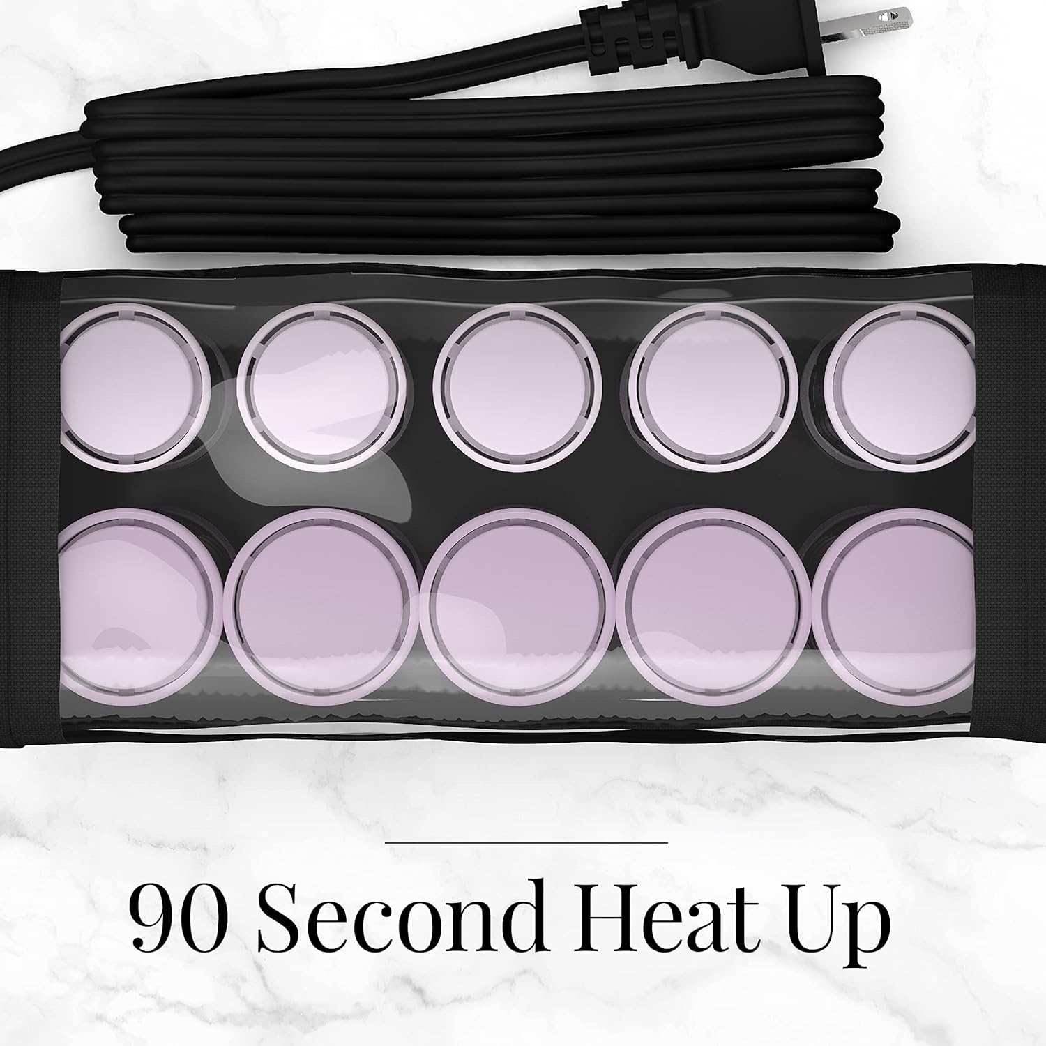imageRemington Compact Ceramic Dual Voltage Hot Rollers for Long and Short Hair Hair Setters Hair Curlers 11 PurpleBlack 10 Piece Set1 Count Pack of 1
