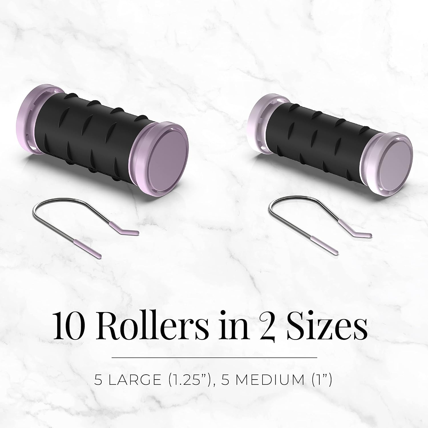 imageRemington Compact Ceramic Dual Voltage Hot Rollers for Long and Short Hair Hair Setters Hair Curlers 11 PurpleBlack 10 Piece Set1 Count Pack of 1