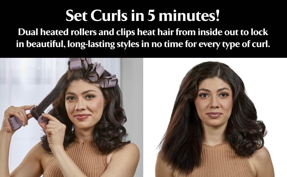 imageRemington Pro Hair Setter Hot Rollers Curlers With Thermaluxe Advanced Thermal Technology20 Count Pack of 1