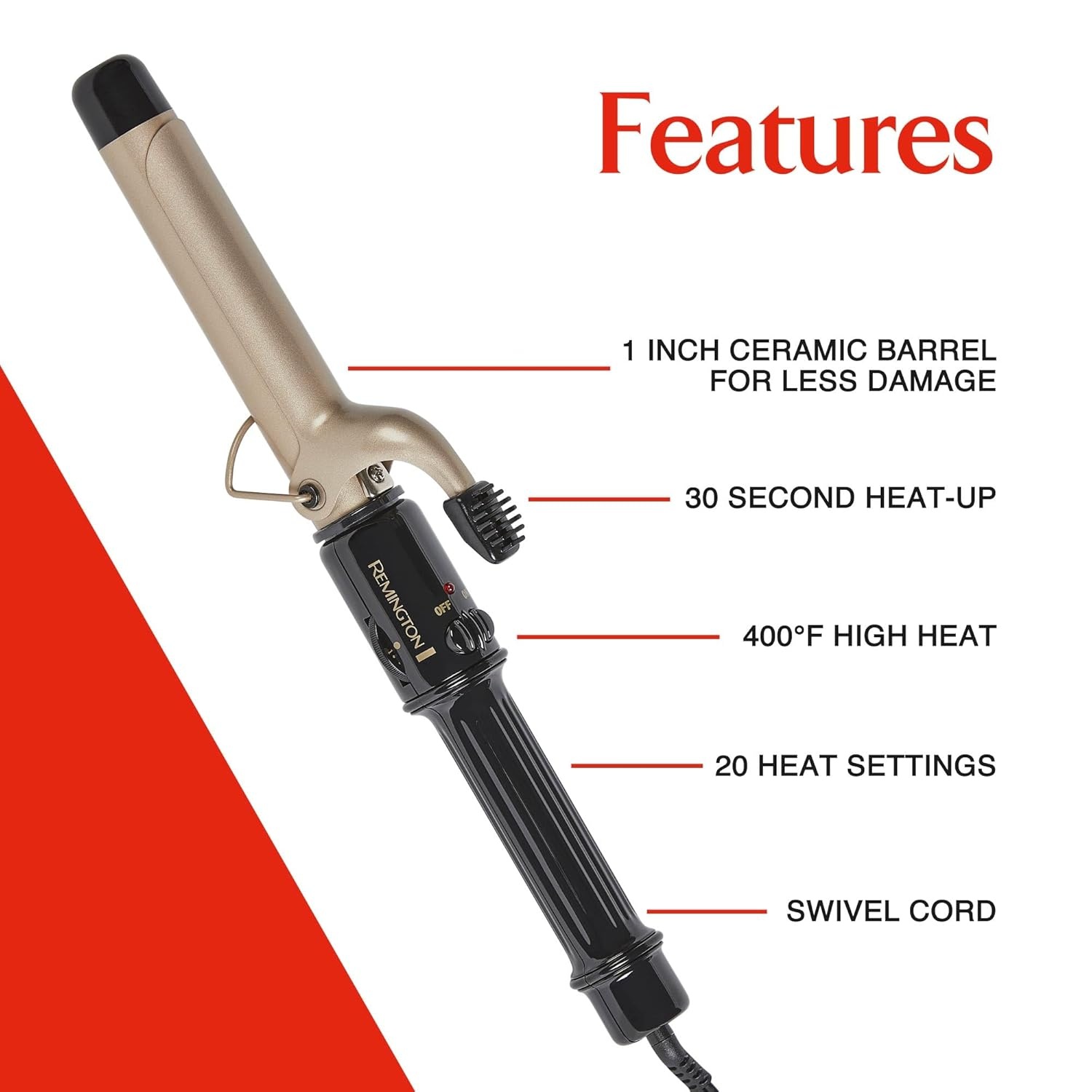 imageRemington Style Therapy 1 Curling Iron Lasting Curls1 inch