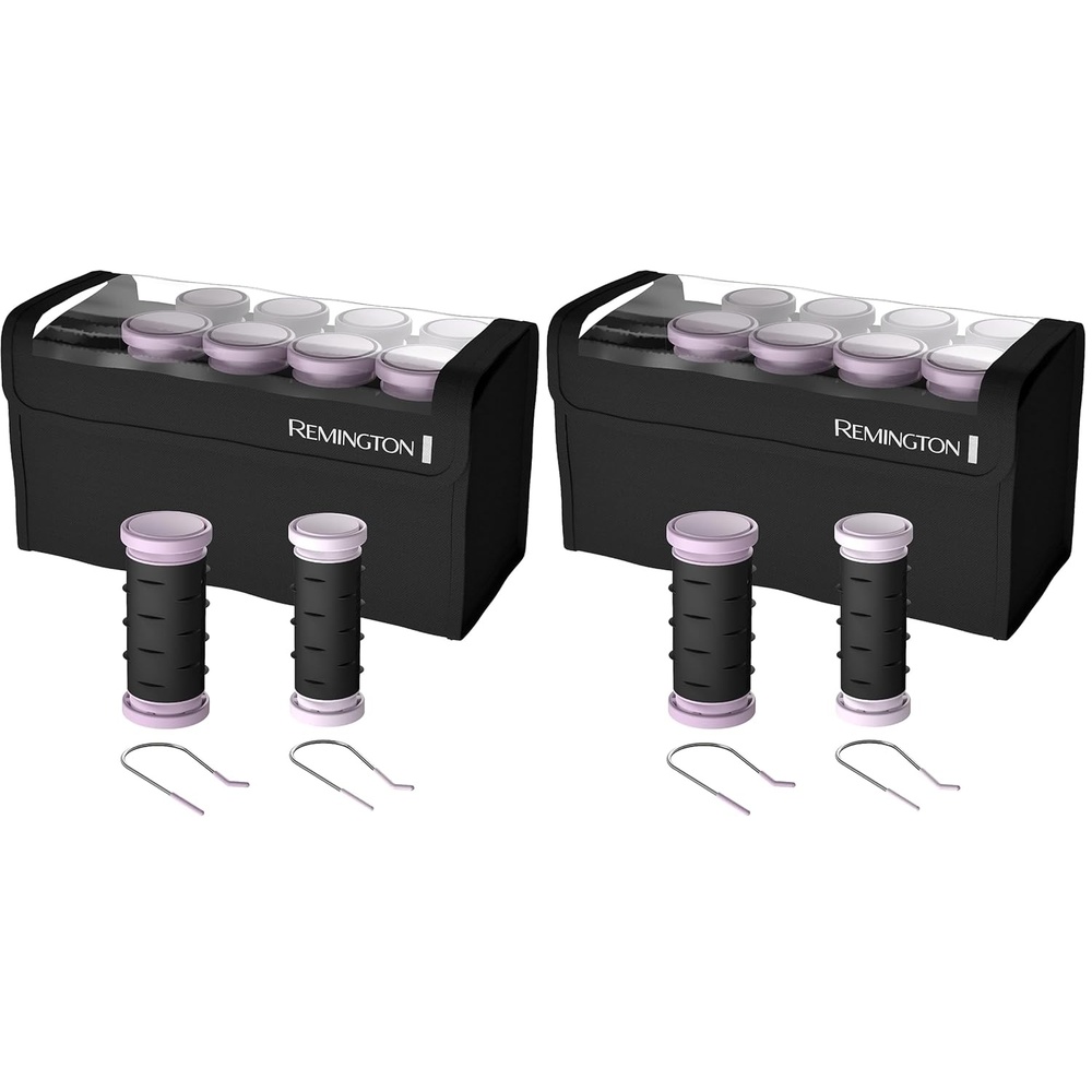imageRemington Compact Ceramic Dual Voltage Hot Rollers for Long and Short Hair Hair Setters Hair Curlers 11 PurpleBlack 10 Piece Set1 Count Pack of 2