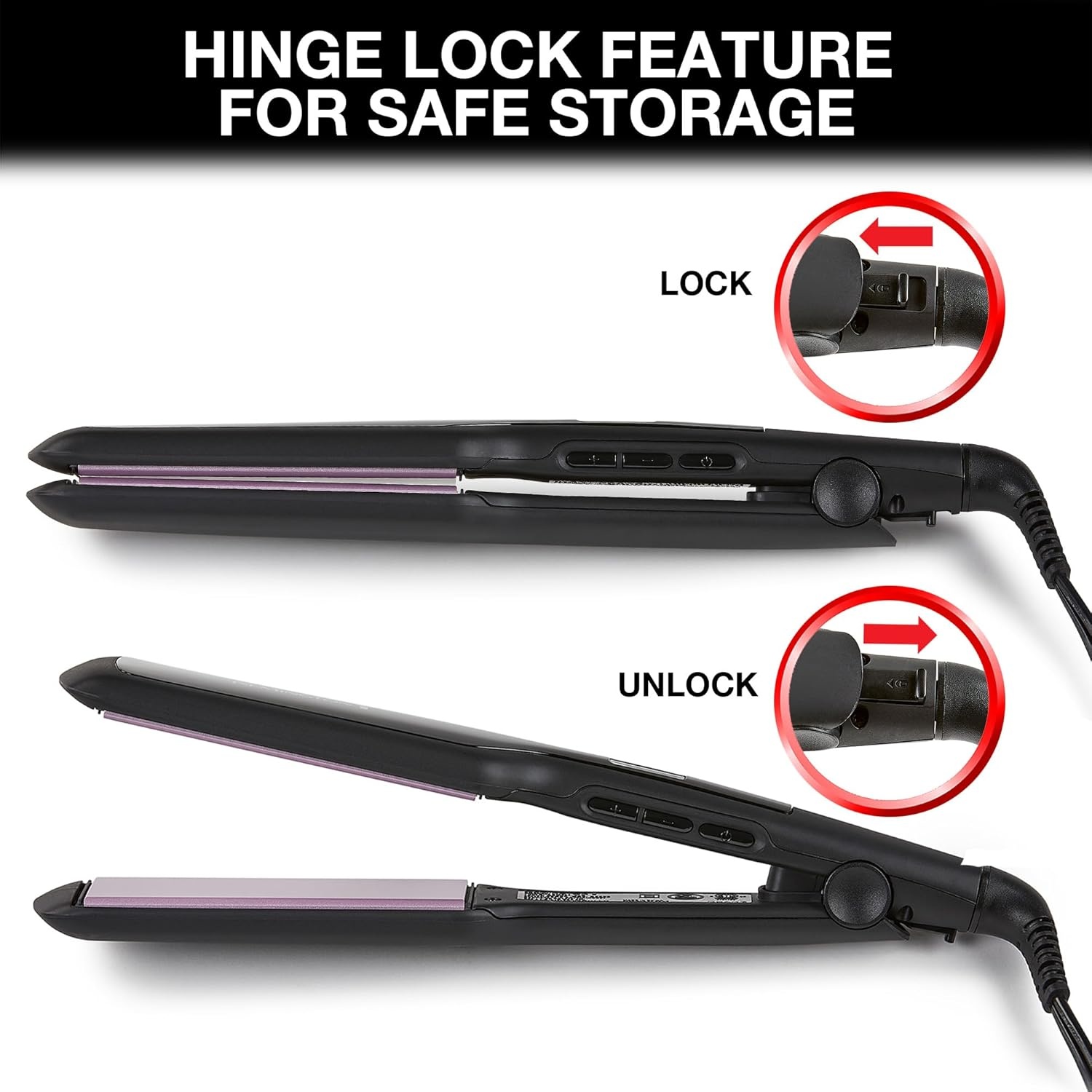 imageRemington 1 34 Flat Iron Hair Straightener with AntiStatic Technology 30Second Heat Up amp 60 Minute Auto Shutoff 30 Longer Ceramic Floating Plates Titanium Ceramic CoatingBlack
