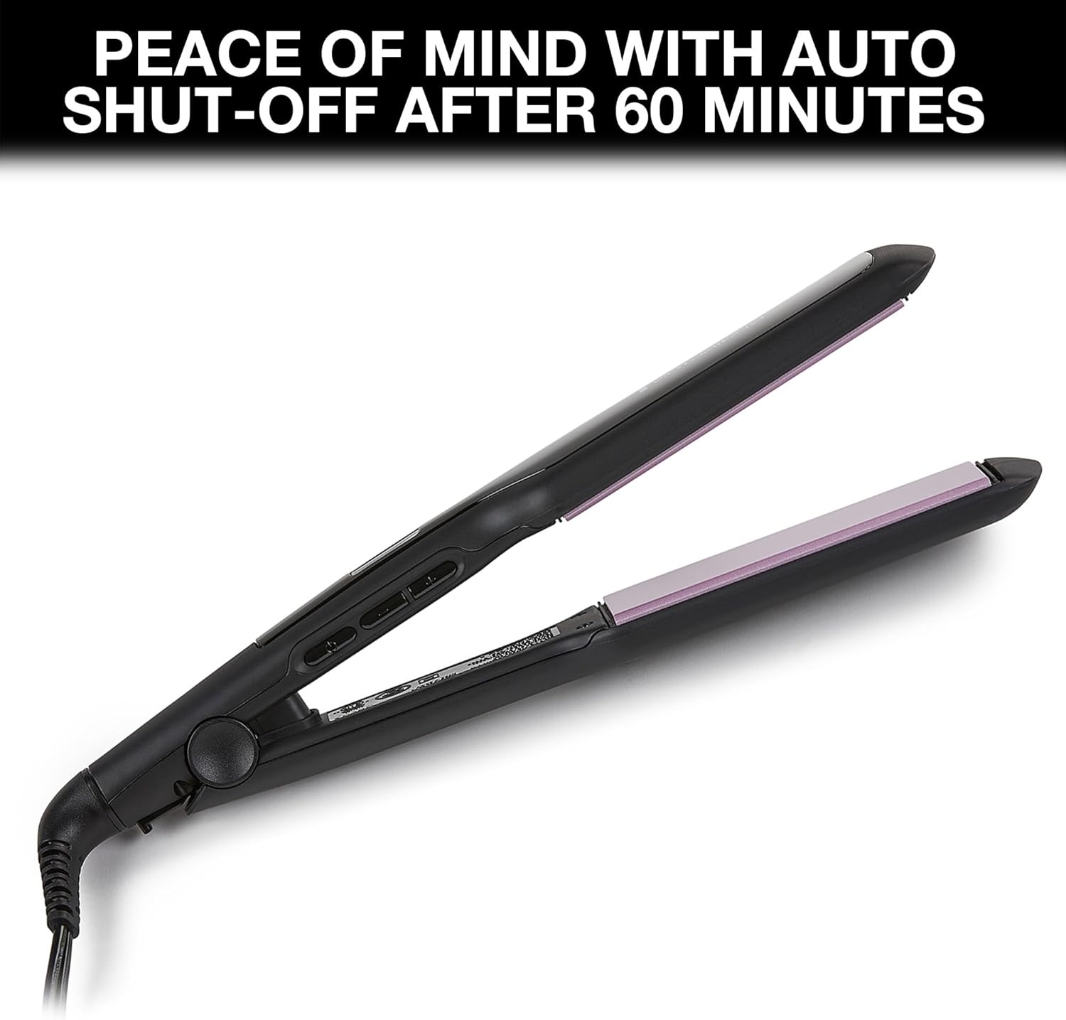 imageRemington 1 34 Flat Iron Hair Straightener with AntiStatic Technology 30Second Heat Up amp 60 Minute Auto Shutoff 30 Longer Ceramic Floating Plates Titanium Ceramic CoatingBlack