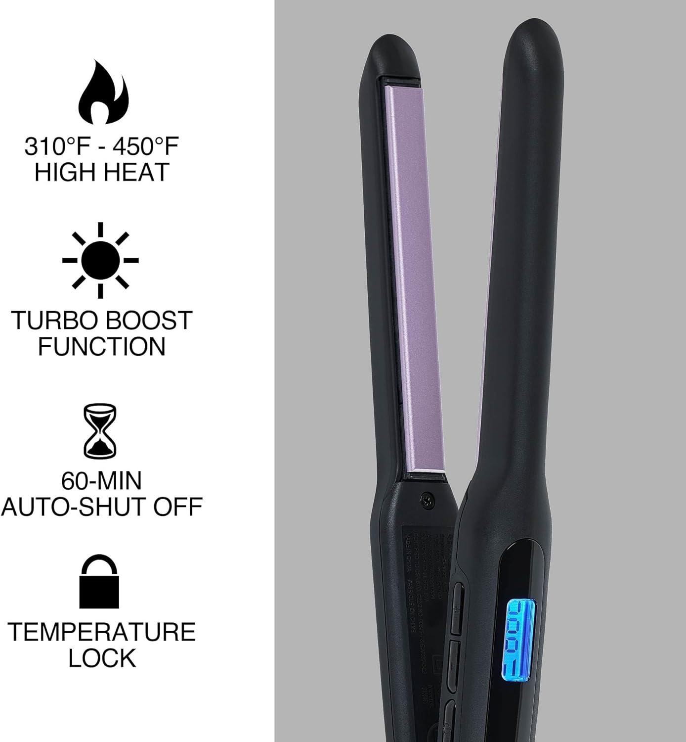 imageRemington 1 34 Flat Iron Hair Straightener with AntiStatic Technology 30Second Heat Up amp 60 Minute Auto Shutoff 30 Longer Ceramic Floating Plates Titanium Ceramic CoatingBlack