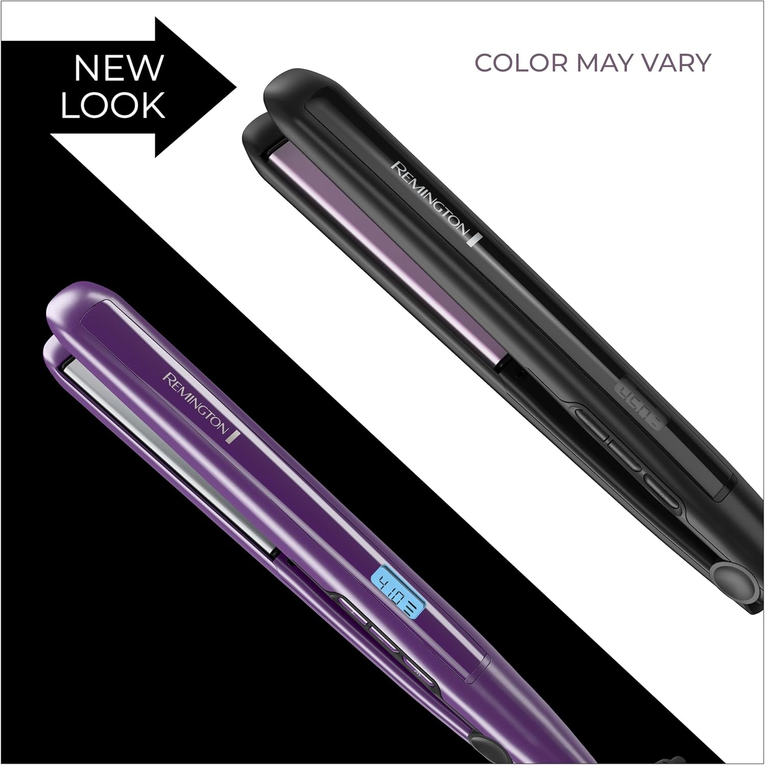 imageRemington 1 34 Flat Iron Hair Straightener with AntiStatic Technology 30Second Heat Up amp 60 Minute Auto Shutoff 30 Longer Ceramic Floating Plates Titanium Ceramic CoatingBlack