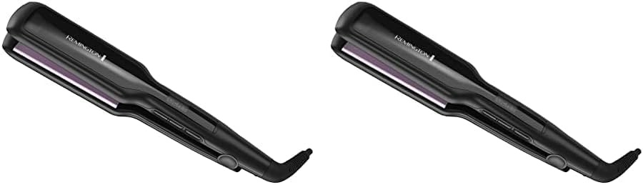 imageRemington 1 34 Flat Iron Hair Straightener with AntiStatic Technology 30Second Heat Up amp 60 Minute Auto Shutoff 30 Longer Ceramic Floating Plates Titanium Ceramic CoatingBlack
