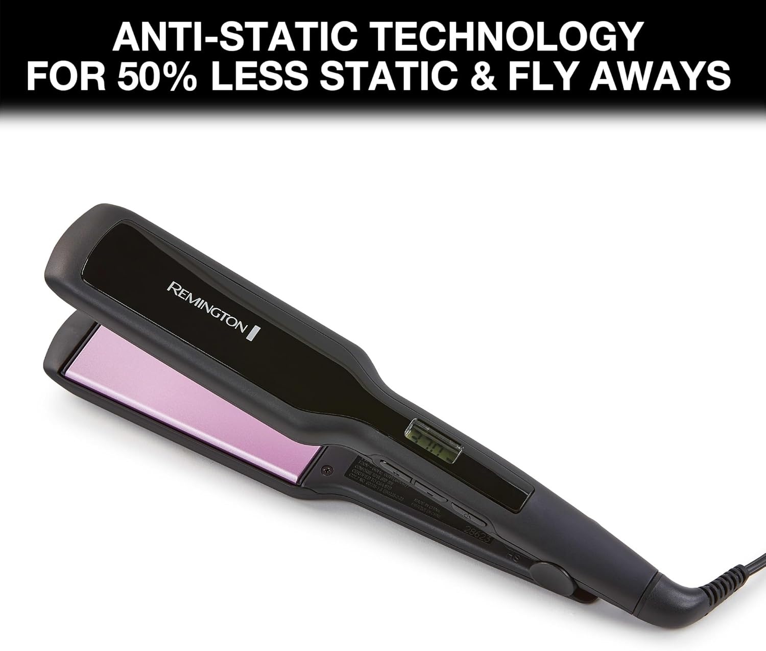 imageRemington 1 34 Flat Iron Hair Straightener with AntiStatic Technology 30Second Heat Up amp 60 Minute Auto Shutoff 30 Longer Ceramic Floating Plates Titanium Ceramic CoatingBlack