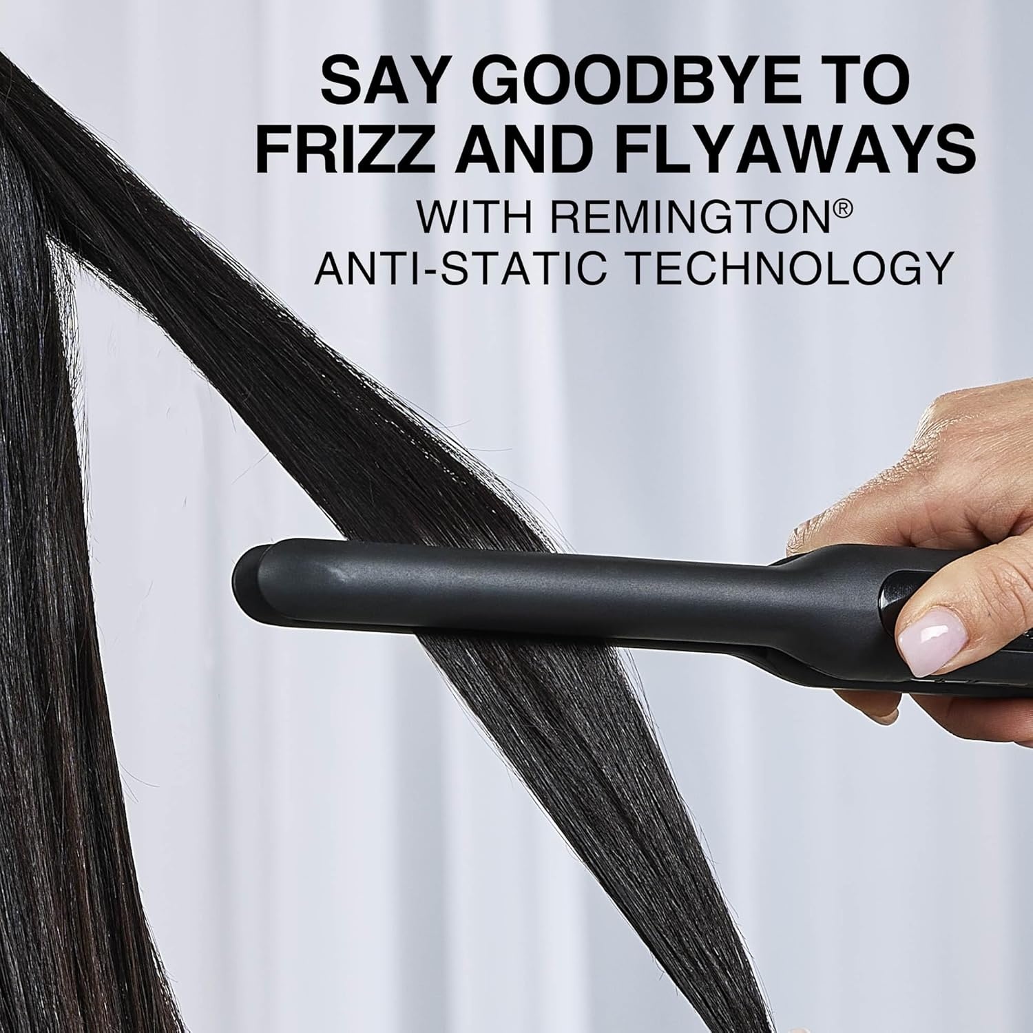 imageRemington 1 34 Flat Iron Hair Straightener with AntiStatic Technology 30Second Heat Up amp 60 Minute Auto Shutoff 30 Longer Ceramic Floating Plates Titanium Ceramic CoatingBlack