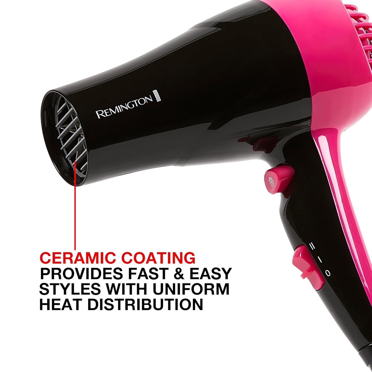 imageRemington Compact Styler Small amp Portable Hair Dryer Ceramic Blow Dryer with 2 HeatSpeed Settings amp Cool Shot Button for Smooth Finish Travel Size Lightweight Handheld Dryer 1875W1 Count Pack of 2