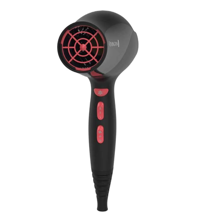 imageRemington Damage Protection Hair Dryer with Ceramic Ionic Tourmaline Technology Black Diffuser and Concentrator 3 Piece SetBlackCoral