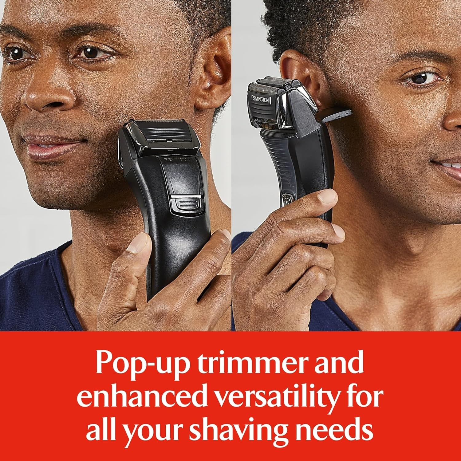 imageRemington F5 Power Series Foil Shaver Electric Razor for Men Cordless Rechargeable with Pop Up Trimmer Pivot amp FlexFoil Technology Lightweight Handheld Design Black1 Count Pack of 2