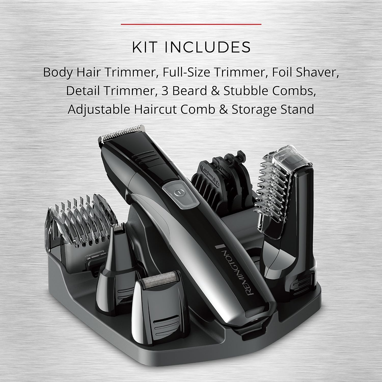 imageRemington Head to Toe Advanced Rechargeable Powered Body Groomer Kit Beard Trimmer 10 Pieces 63 Inch Black10 Piece Set Pack of 2