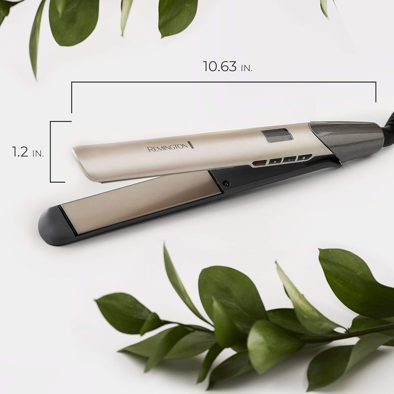 imageRemington S8A900 Pro 1 Flat Iron with Color Care Heat Control Sensing Technology and Ceramic ColorLock Coated Plates Straighten Color Treated Hair While Protecting from Damage and FadingGold