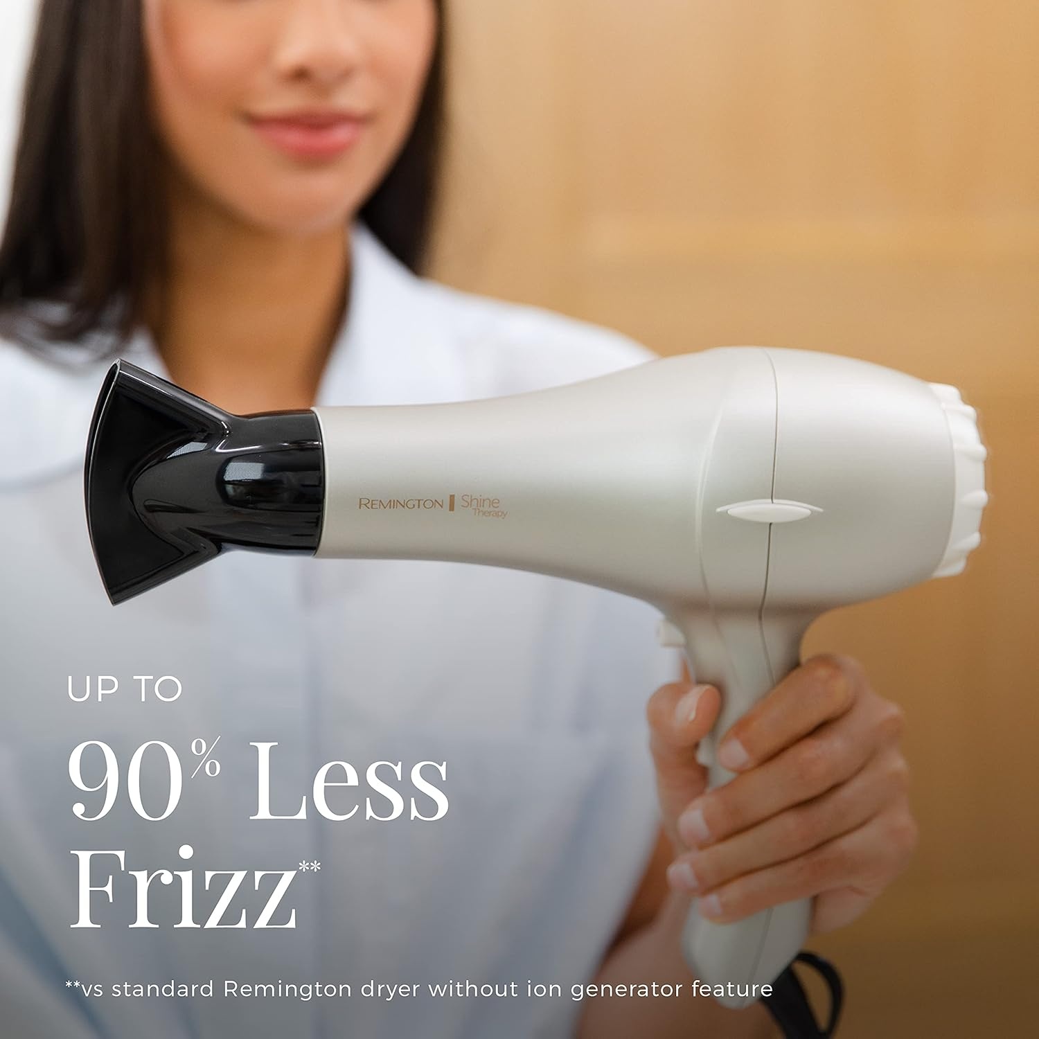 imageRemington Shine Therapy Hair Dryer with Argan Oil amp Keratin 1875W Ionic Blow Dryer for Frizz Control amp Smooth Shine Ceramic Technology Lightweight Hair Dryer with Diffuser amp ConcentratorChampagne