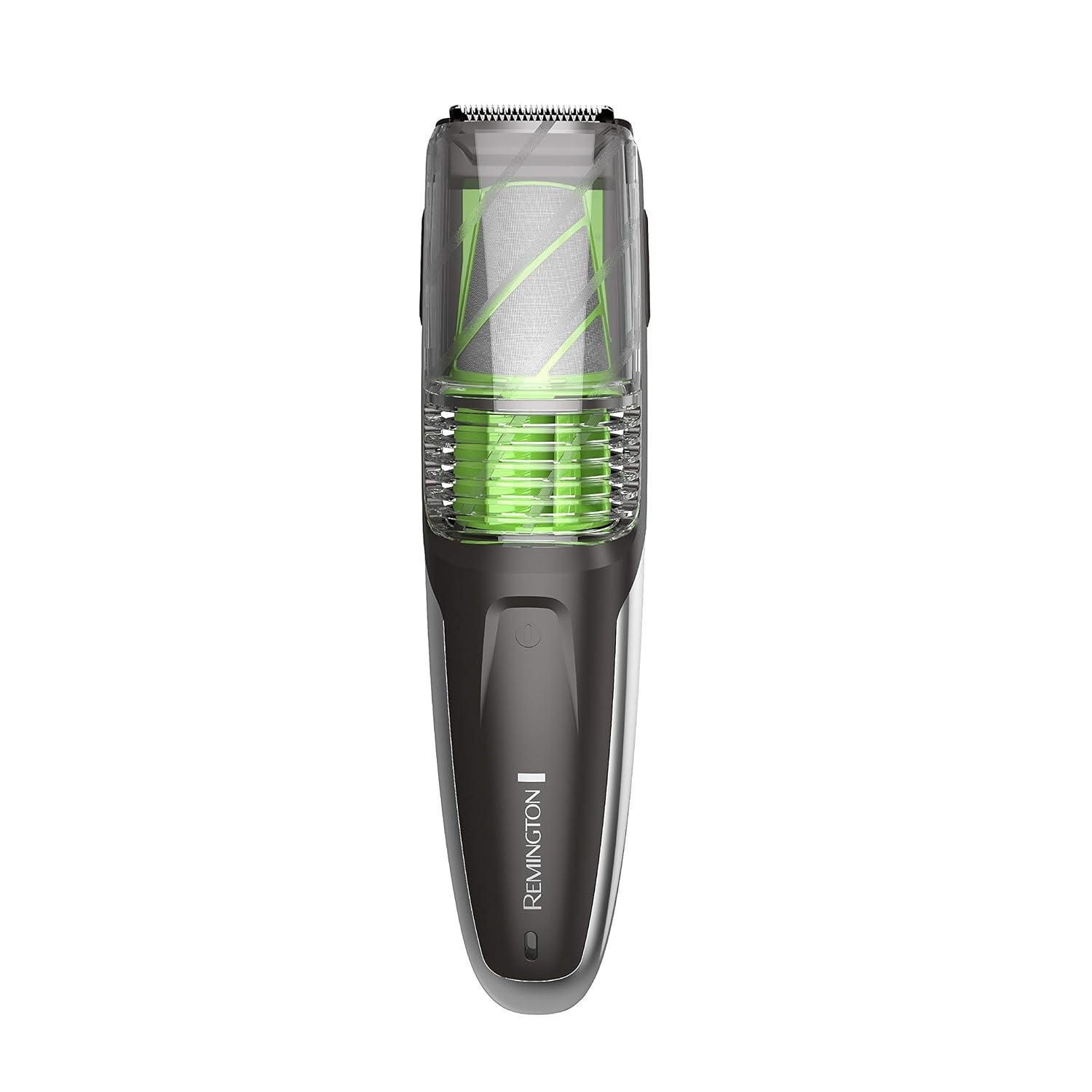 imageRemington Vacuum Beard Trimmer13 Length and Style Settings with Adjustable Length Comb 218mmVacuum Trimmer for Beard Mustache and Stubble Rechargeable Lithium Power Washable Removable BladesBlackGreen