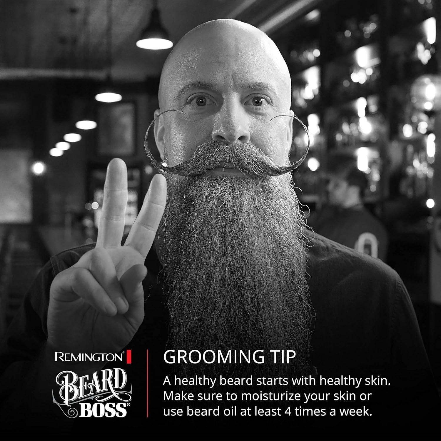 imageRemington Vacuum Beard Trimmer13 Length and Style Settings with Adjustable Length Comb 218mmVacuum Trimmer for Beard Mustache and Stubble Rechargeable Lithium Power Washable Removable BladesBlackGreen