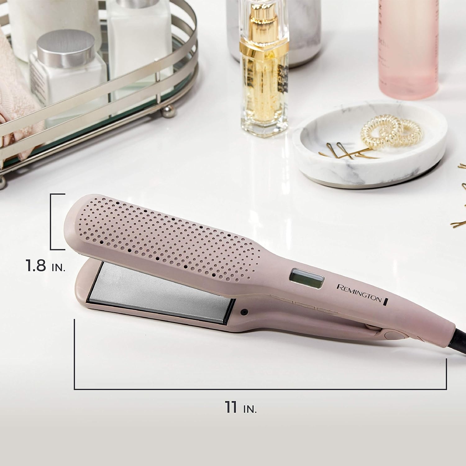 imageRemington Wet2Straight Hair Straightener Flat Iron 450F Salon High Heat 1 34 Inch plates Mauve1 34 Inch