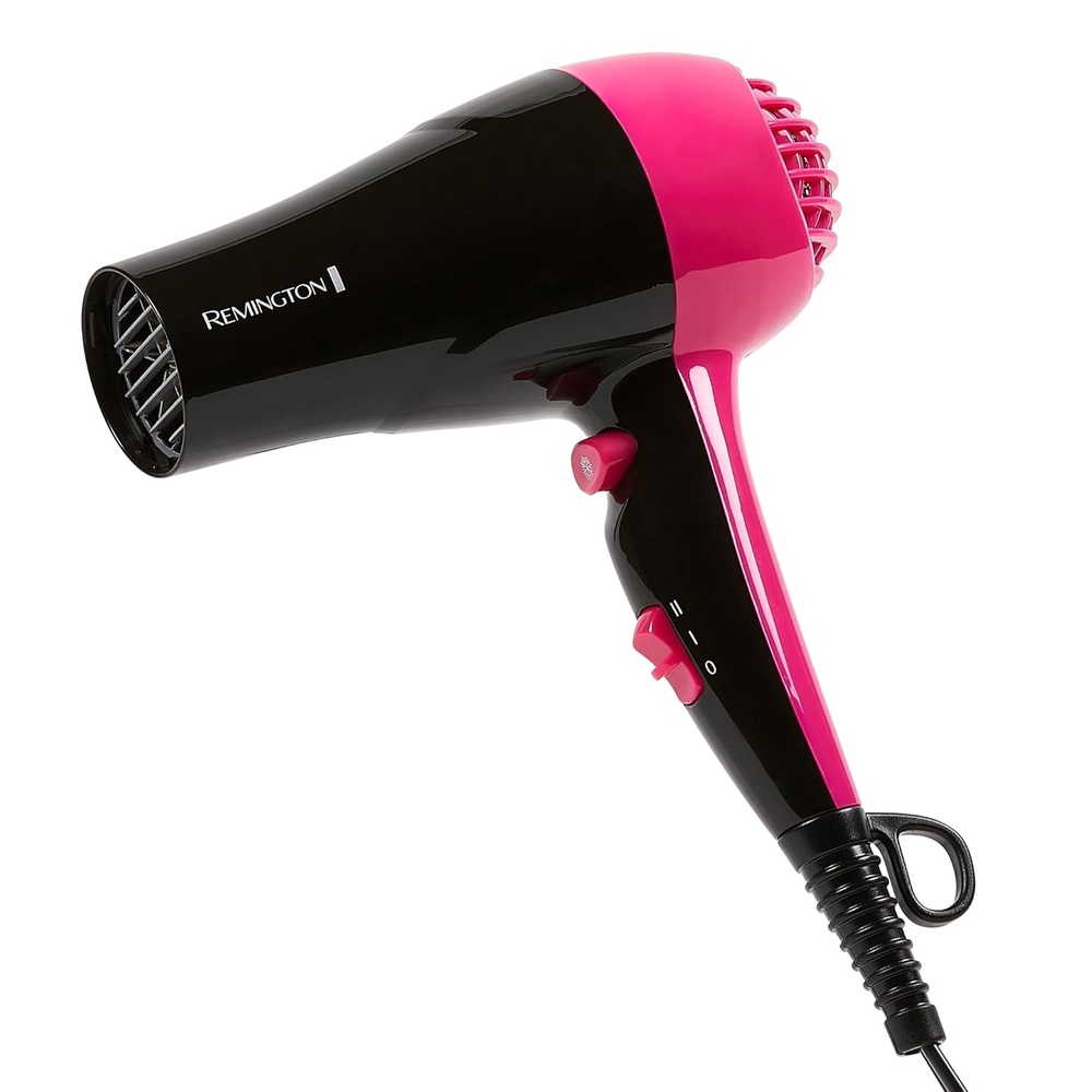 imageRemington Compact Styler Small amp Portable Hair Dryer Ceramic Blow Dryer with 2 HeatSpeed Settings amp Cool Shot Button for Smooth Finish Travel Size Lightweight Handheld Dryer 1875W1 Count Pack of 1