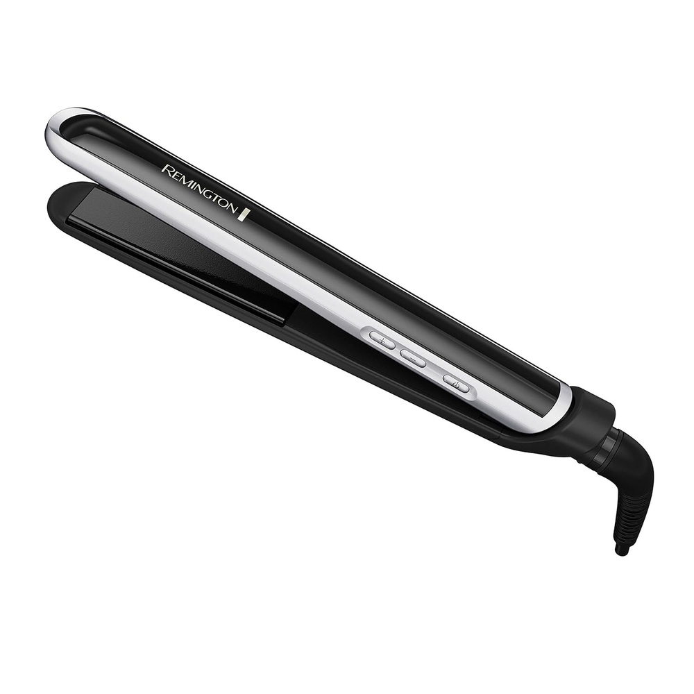 imageRemington Pearl Pro Ceramic Flat Iron Hair Straightener 1inch Floating Plates Fast 30 Second Heat up Black amp WhiteWhite
