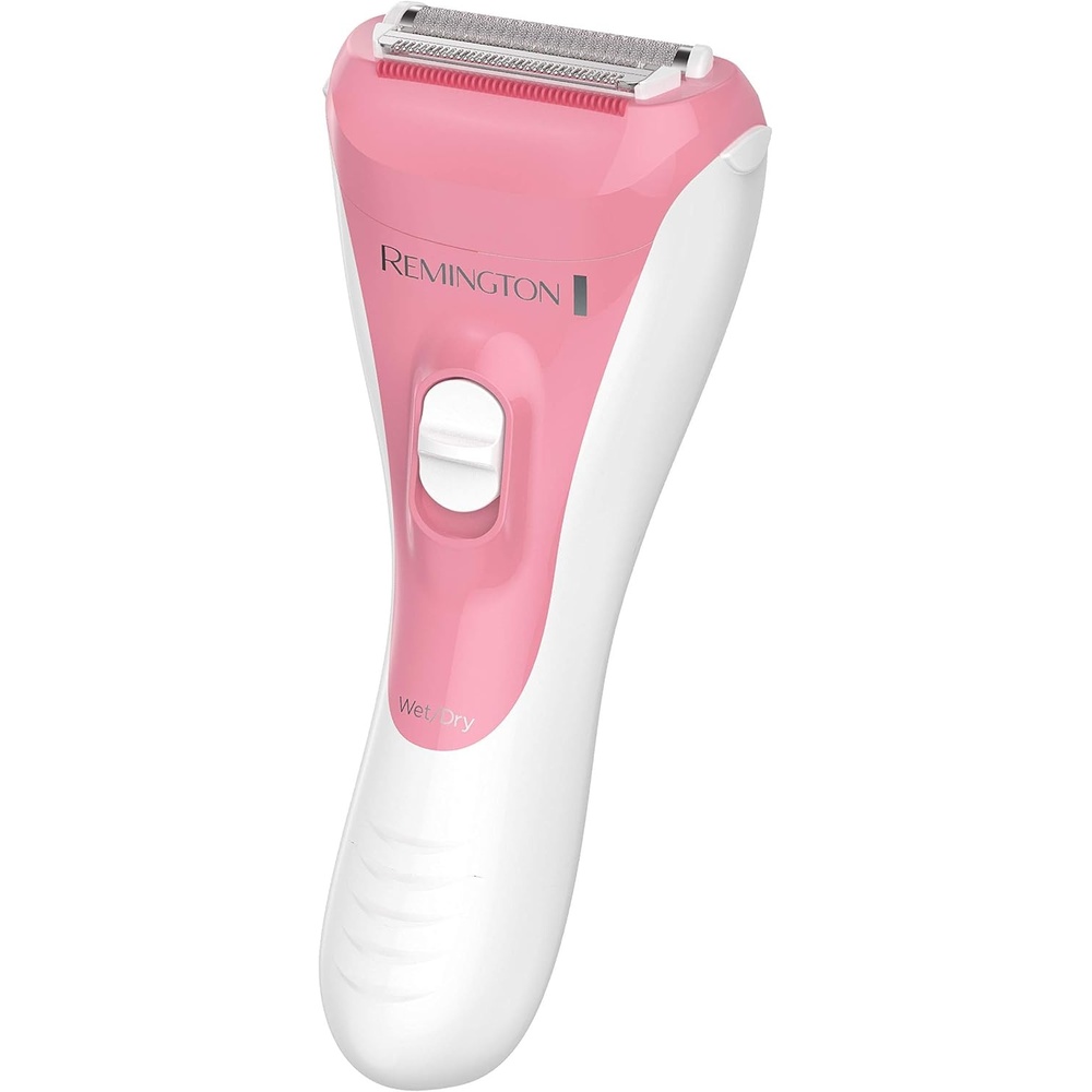 imageRemington Smooth amp Silky Electric Shaver for Women 4Blade Smooth Glide Foil Shaver and Bikini Trimmer with Almond Oil Strip Shave Wet or DryPeach