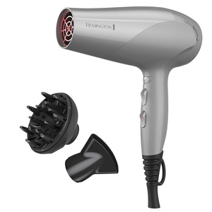 Remington Damage Protection Hair Dryer with Ceramic Ionic Tourmaline Technology, Black, Diffuser and Concentrator, 3 Piece Set(Grey)