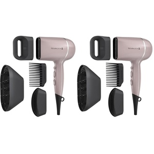 Remington Pro Wet2style Hair Dryer, With Ionic & Ceramic Drying Technology, Mauve, 1875 Watts of Drying Power(1 Count (Pack of 2))