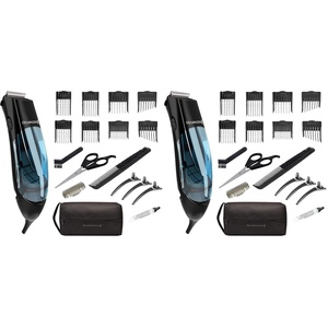 Remington Vacuum Hair Clippers for Men, Mess-Free Haircut & Beard Trimmer Kit with Hair Collection Chamber, Dual Motor Power, 18-Piece Grooming Set(18 Piece Set (Pack of 2))