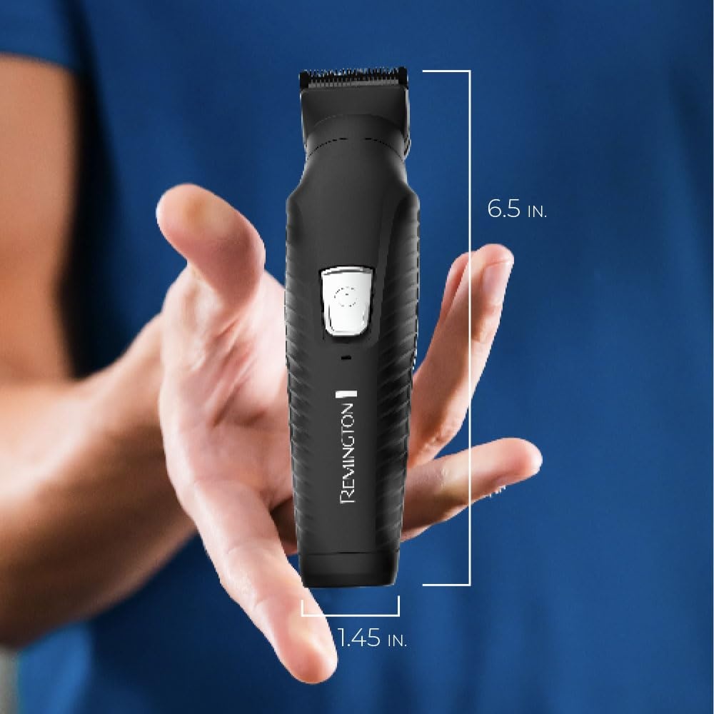 image:imageRemington AllinOne Groomer 10 Pcs Grooming Kit with 16 Length and Style Settings Up to 70 Minute Runtime for Premium Performance with Smooth Glide ComfortGraphite