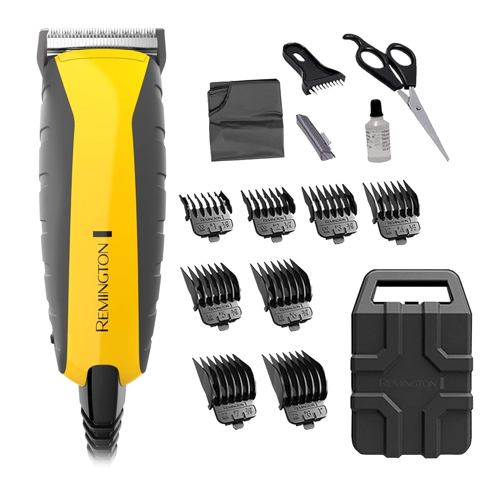 image:imageRemington HC5850 Virtually Indestructible Haircut Kit amp Beard Trimmer Hair Clippers for Men Colors Vary 15 Piece Set Pack of 1
